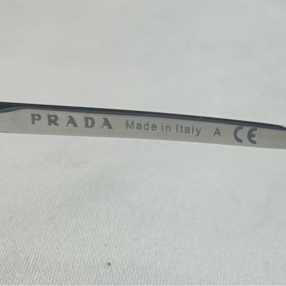 Prada Black Geometric Sunglasses with Case Authentic Made in Italy 66-15-140 - Picture 6 of 8